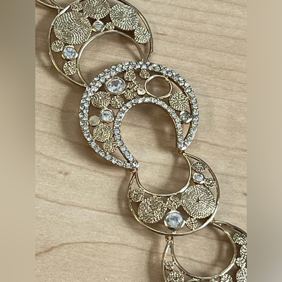 Laundry by shelli segal gold bracelet with clear rhinestones - Picture 5 of 5